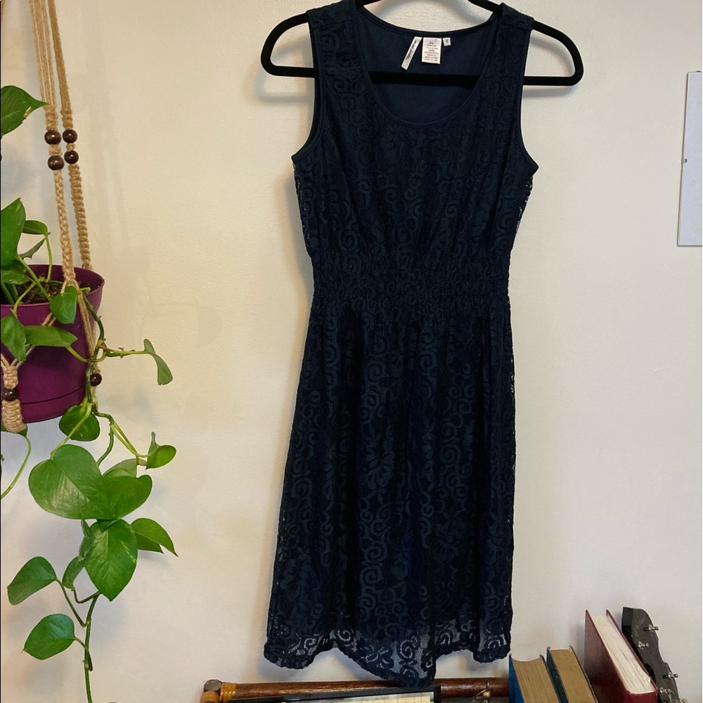 Lace royal blue casual dress women’s M